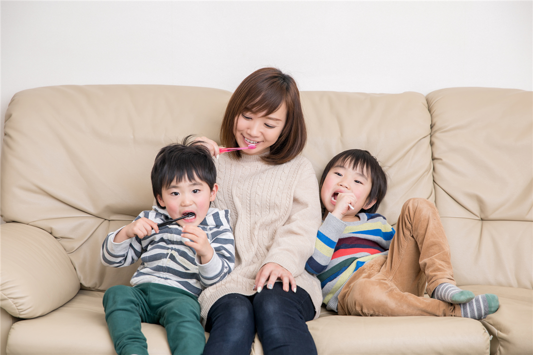 親子での来院の様子
